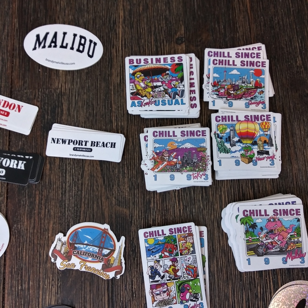 20 pc Random Brandy Melville Stickers Malibu Aspen - Picture 5 of 6